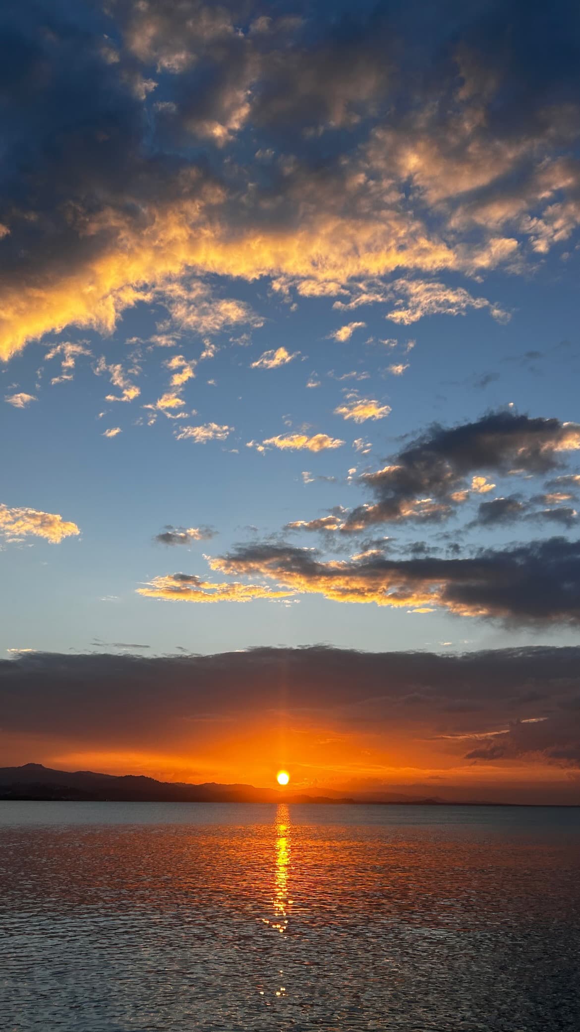 Stunning Miches sunset over Samana bay 